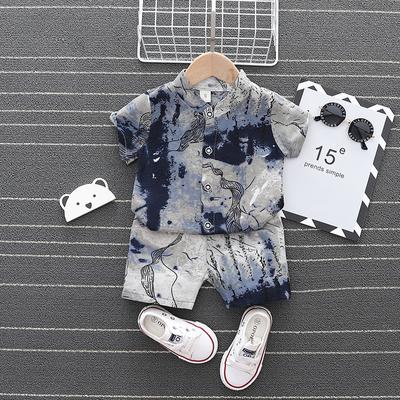 Combinaison pour bébé garçon enfant de 0 à 5 ans, combinaison de rampement, chemise résistante à la saleté + short confortable et respirant, ensemble deux pièces