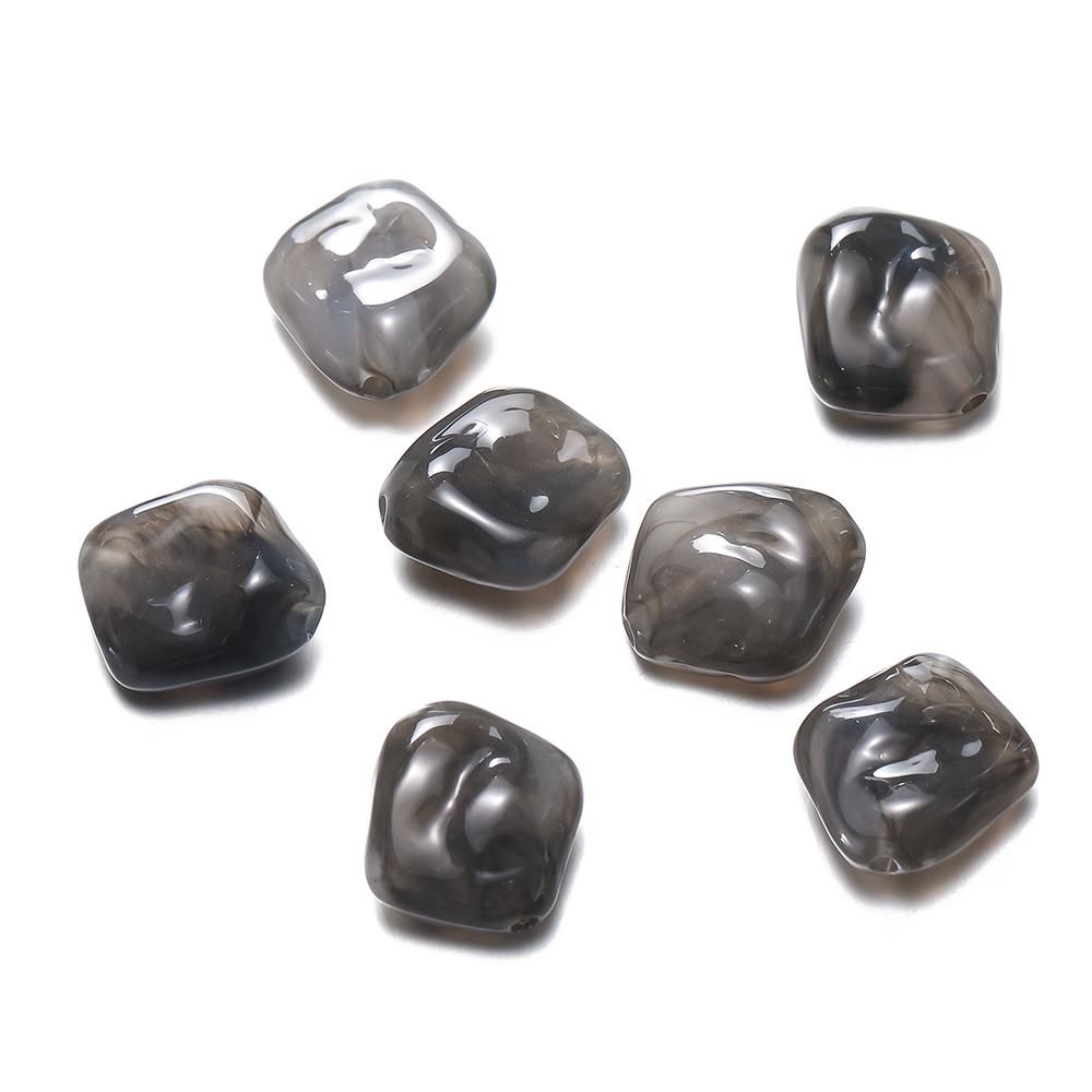 10pcs Irregular Flat Beads Acrylic Imitation Stone Loose Spacer Bead for DIY Bracelet Necklace Jewelry Making Accessories