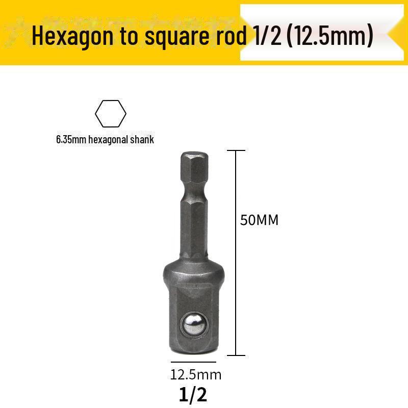 Hexagonal To Square Head Drill Adapter Rod Set - Large, Medium, Small Fly Conversion