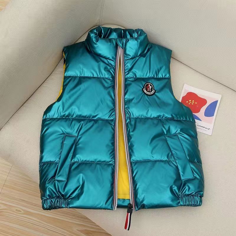 

Зимняя детская одежда Пуховый жилет для мальчиков и девочек Толстый теплый жилет с воротником-стойкой Верхняя одежда 100 синий