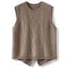 Women Cable Knit Waistcoat, Loose Sleeveless Knitted Vest, High Quality All Season Casual Sweater Gilet