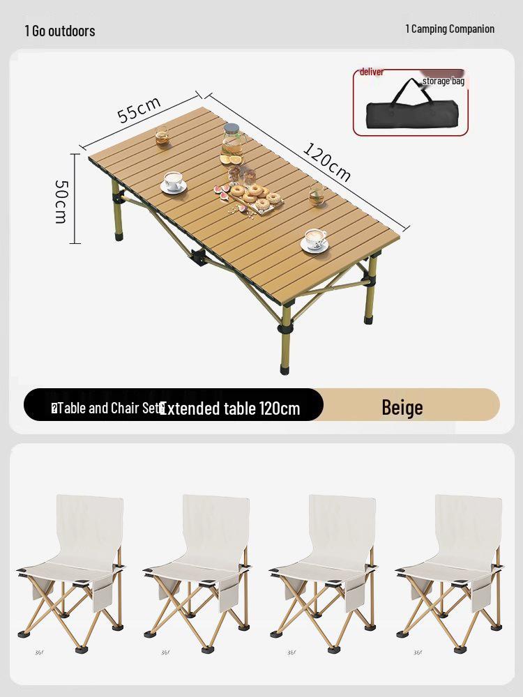 Portable Outdoor Folding Table & Chair Set - Perfect for Camping & Picnics