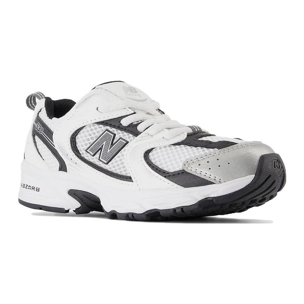 New Balance Comfortable Durable Low Top Casual Shoes Kids sneaker White Black PZ530LB-1