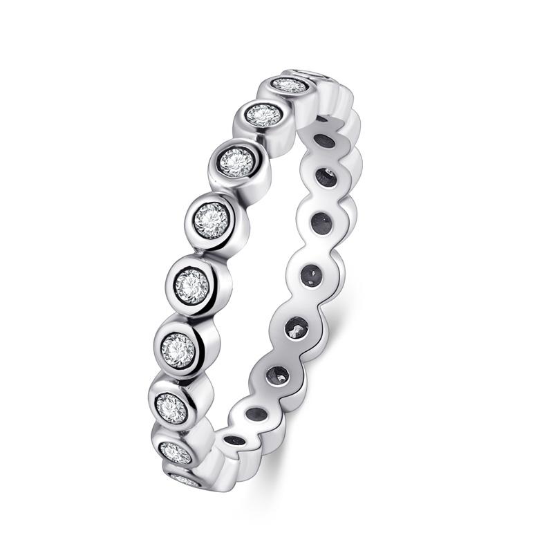 

Modian Серебряные Золотые Розовые Сияющие Кольца для Женщин Модные 100% Стерлинговое Серебро 925 Штабелируемое Кольцо для Пальца Свадебные Заявление Украшения 6