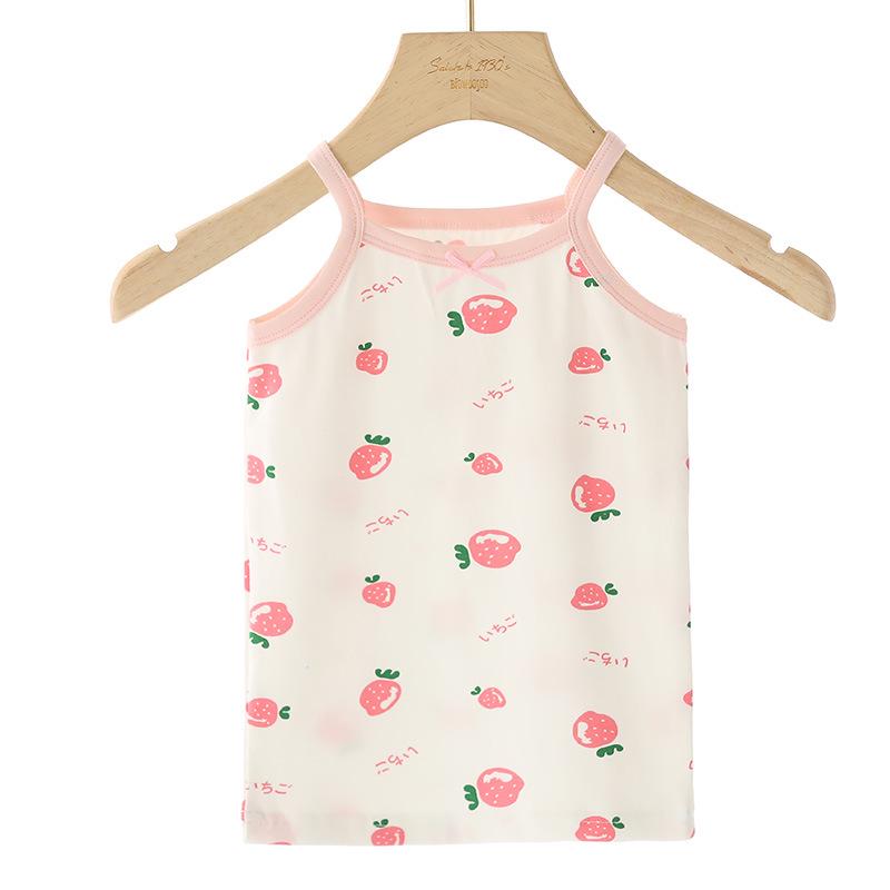 Girls' Cotton Spaghetti Strap Tank Top Sleeveless Base Layer Vest