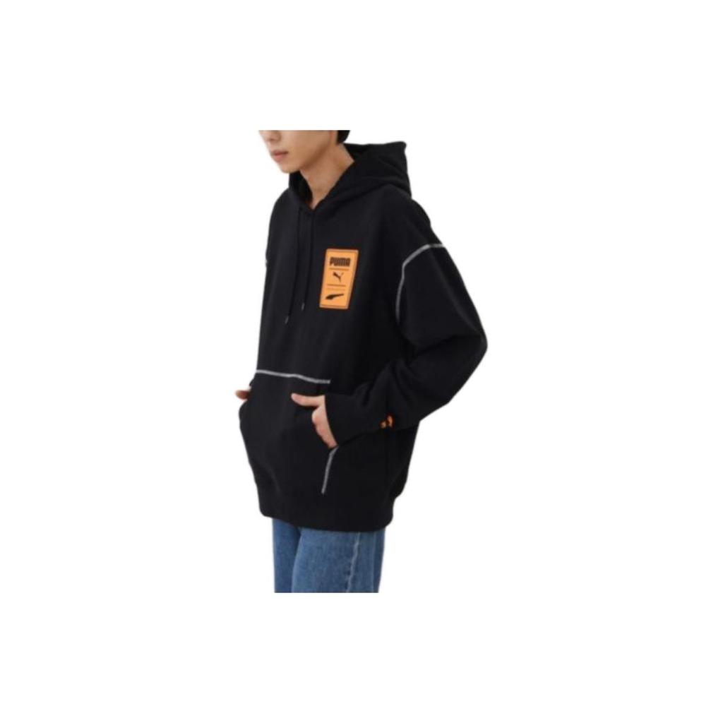 Puma Casual Printed Hoodie Men Tops Black 597886-01