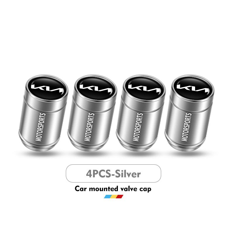4pcs Car Wheel Tire Hub Valve Caps Decor Auto Universal Stickers For KIA Cerato Venga Spectra Sedona Niro Cadenza