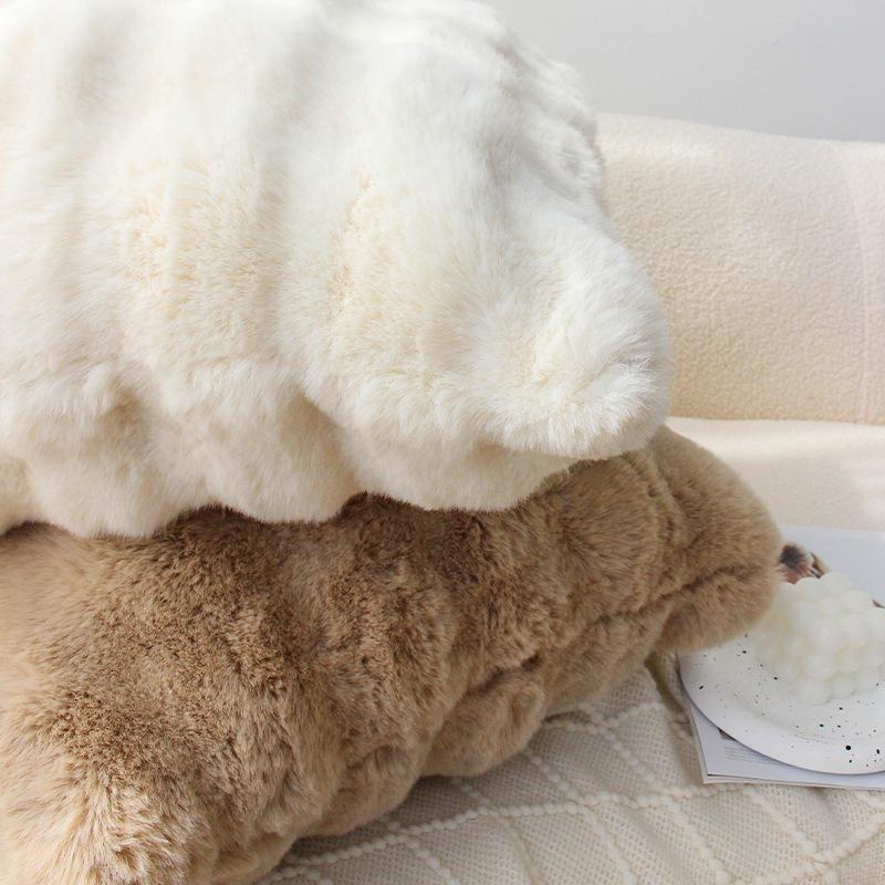 Light Luxury Bubble Velvet Pillowcase Thickened Double-sided Cushion Living Room Sofa Cushion Bedroom Bedside