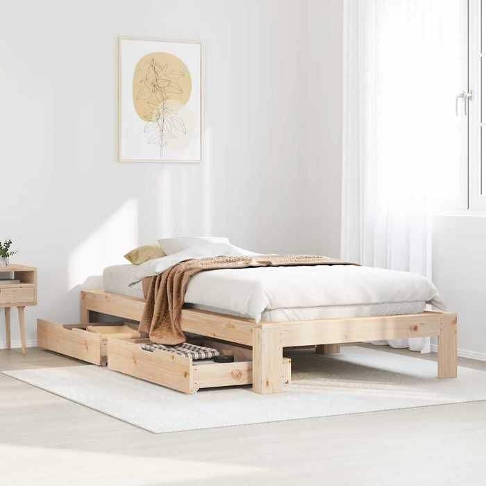 VidaXL Cadre de lit sans matelas 75x190 cm bois de pin massif 3309023