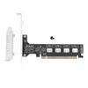 PCI-Express4.0 16x PCIE Detachable To 1/4 Oculink Split Expansion Card for U.2 SSD EGPU External Graphics Card Dock