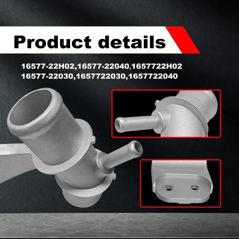 High Performances Aluminum Coolant Pipe with 3 Hose Clamps 1657722H02 Air Intake Cooling Tube with Clip Set for Vehicle
