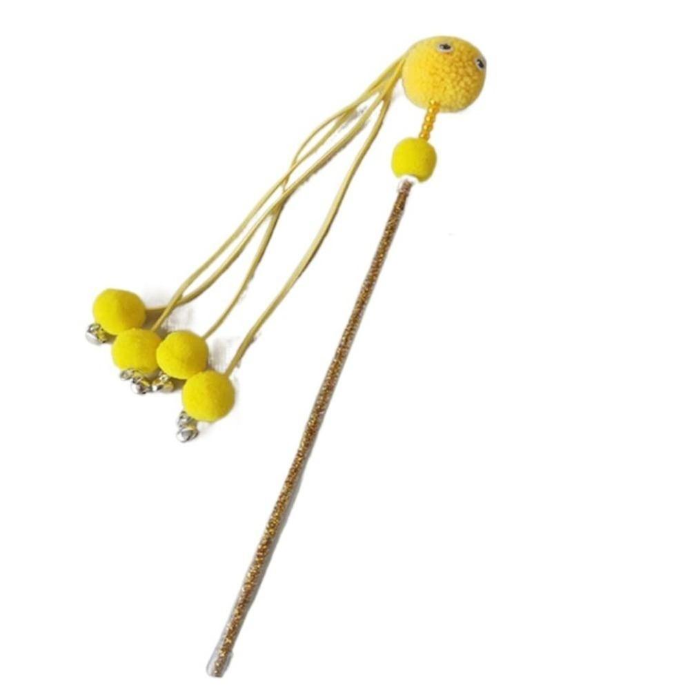 

Снимите скуку Палочка для верховой езды феи-кошки Товары для питомцев Кошки Палочка-дразнилка Милая игрушка-палочка для кошек жёлтый