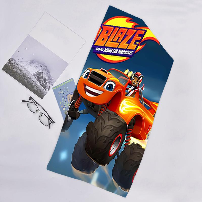 1 Stück Blaze und die Monster-Maschinen (3) Strandtuch, Strand- und Meeresufer-Schwimmbadausstattung, Modisches Muster, Rechteckig, Reiseutensilien