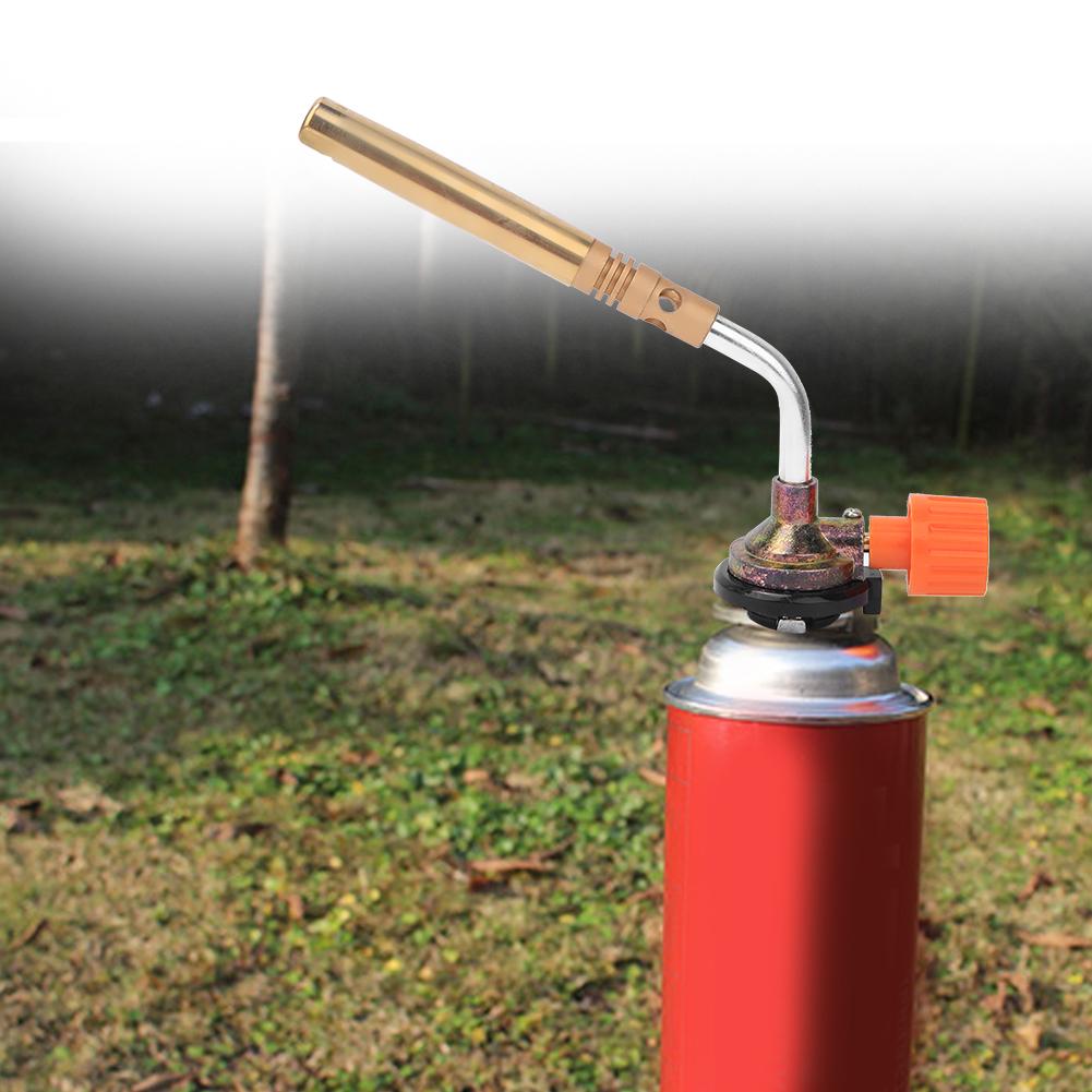 Soplete de Gas Portátil Ajustable Encendido Manual Pistola de Soldadura con 2 Piezas de Varilla de Soldadura y Fundente 1300 grados Celsius