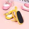 DIY Bright Leather Shoes 4.5cm Length 1/6 Scale Mini Sneakers  BJD Doll Shoes
