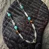 Gaga Retro Silver Beaded Fish Necklace - Ethnic Style Clavicle Chain with Versatile Design