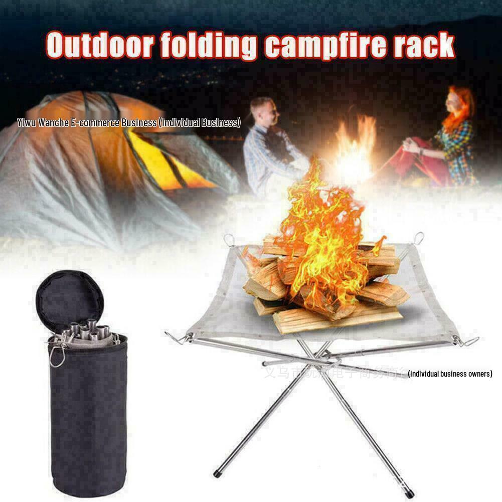 Portable Folding Fire Pit and Campfire Grill Rack Medium Net