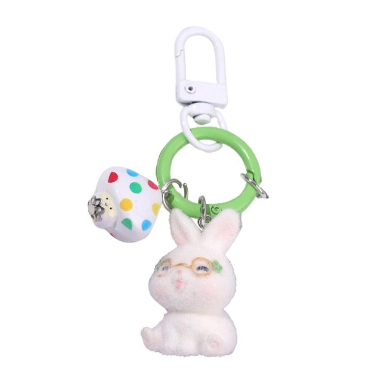 Rabbit Keychain With And Heart-shape Unique Bag Charm Accessory For Women Girls