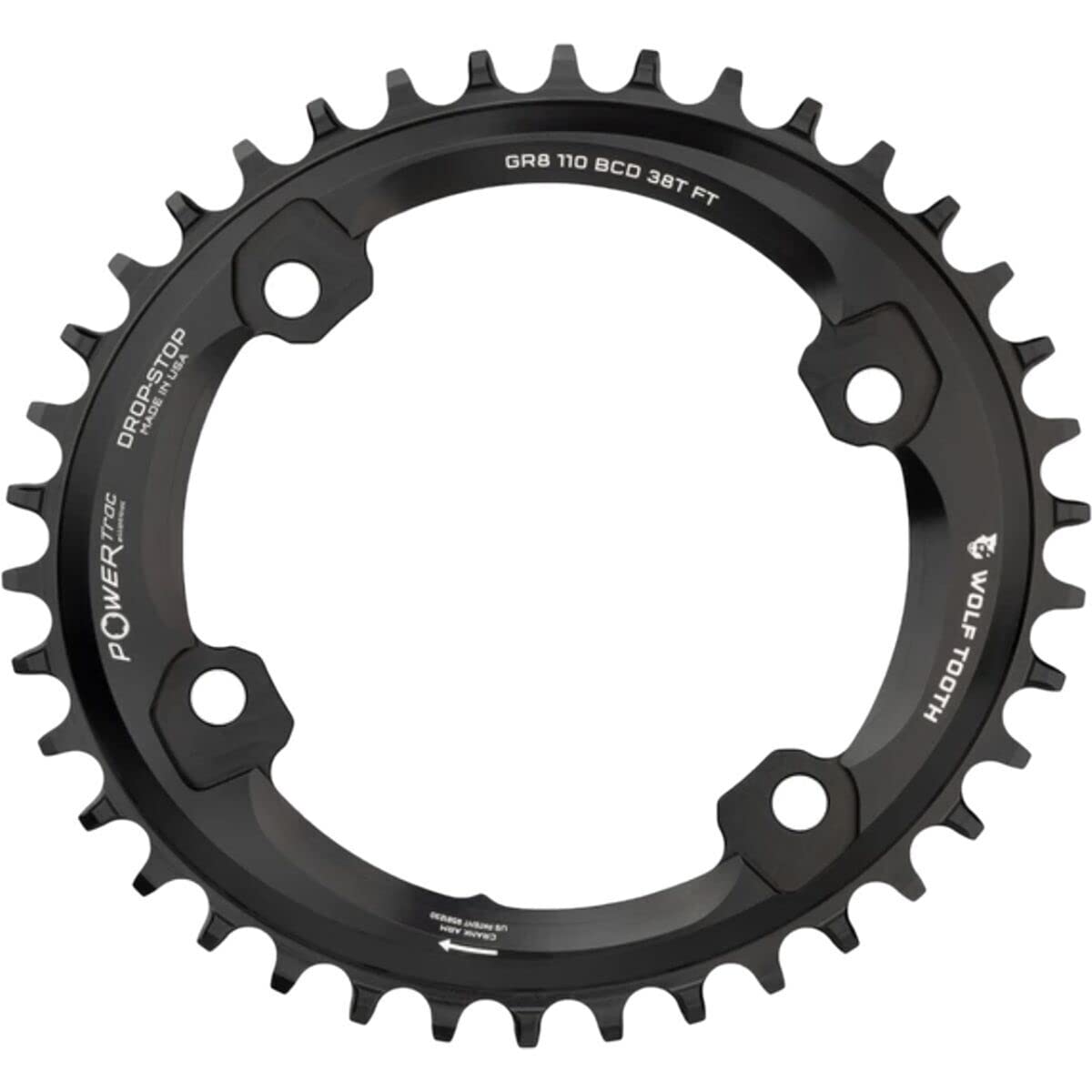 

Эллиптическая звезда Wolf Tooth 110 BCD с 4 болтами для Shimano GRX 46T чёрный