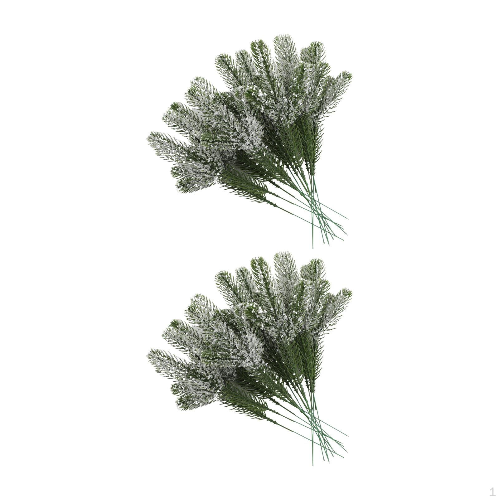 

24 штуки штучних ялинових гілок для прикраси та рукоділля With Snowflakes