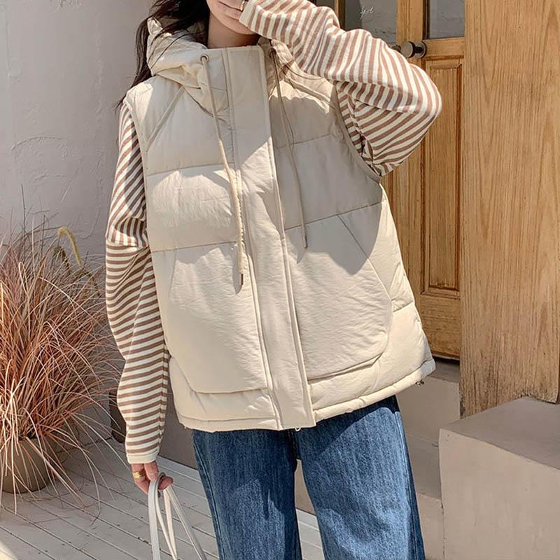 

Пуховый жилет большого размера для женщин Зимний Утепленный Ветрозащитный Безрукавный Плащ Водонепроницаемый Топ Жилет Куртка XXXXXL белый