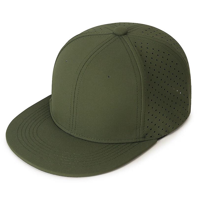 ZHENYUEQI Solid Color Elastic Flat Brim Hip-Hop Cap
