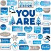 45pcs Winter Affirmation Station Bulletin Board Set Motivational Posters Classroom Mirror Growth Mindset Decor Positive Affirmations Accents Cutouts