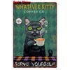 Vintage Metal Tin Sign for Home Decoration Once A Time There Was a Girl Cats Toilet Bathroom New Arrival WY
