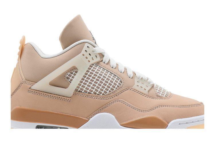 Women's Sneakers Nike Jordan 4 Retro Shimmer (Women's) Shimmer/Bronze Eclipse-Orange Quartz-Metallic Silver