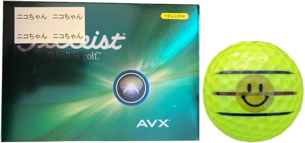 [Линейка HappirakiGolf] AVX 2024 Lined (Желтый, 1 дюжина, Смайлик)