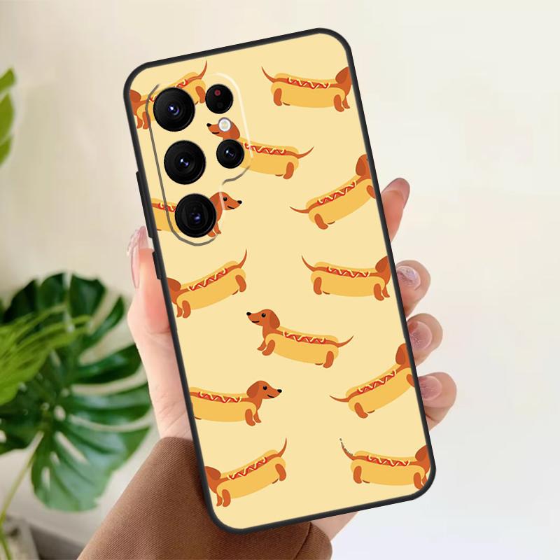 Dachshund Dog Soft Case For Samsung Galaxy S24 Ultra S21 S22 S23 S25 Plus S20 FE S9 S10 S23 FE Phone Cover