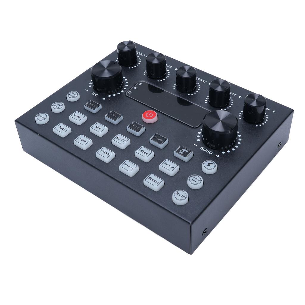 Live Sound Card Mixer Noise Reduction 16 Sound Effects Podcast Sound Interface with DJ Mixer Effects