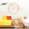 Artistic Wall Decor for Home Bohemian Sun & Moon Stickers, Retro Ethnic Waterproof PVC Decals, Creative Soft Decoration Gifts Art Decor, Peel