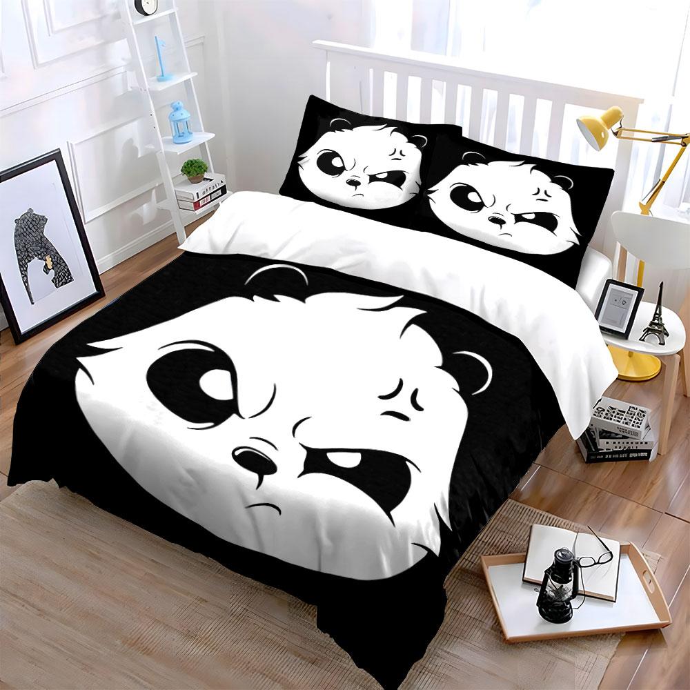 "Bold panda charm bedding." Bedding sets Duvet covers Pillowcases(1* Duvet Cover 2* Pillowcases without duvet insert)