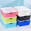 A4 Tall Desktop Document Storage Basket with Lid