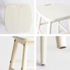 INS-2824WH High Stool, Ine Reno, 34cm Wide X 34cm Deep X 60cm High, White, Made of Natural Wood