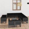 Day and Night - Day and Night 12-piece Garden Furniture Set with Gray Pine Wood Cushions