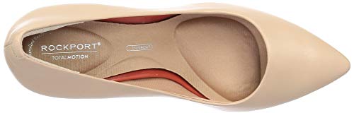 Rockport Total Motion 75mm Pointy Toe Heel Plain Pumps, Women's RPI-CI0452M, Neutral Beige Leather, Size 24.0cm, Medium