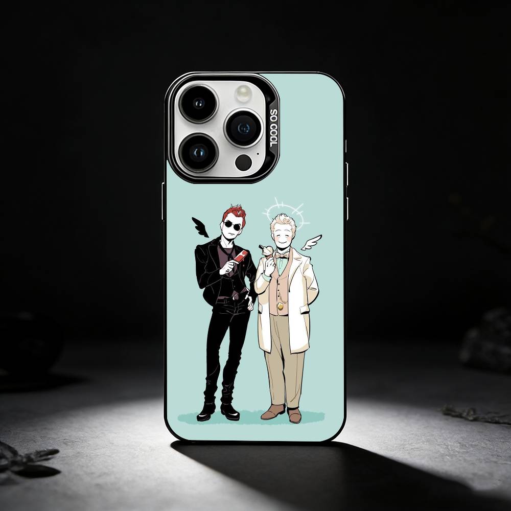 G-Good Cartoon O-Omens Phone Case For iPhone 17,16,15,14,13,12,11 Plus,Pro Max,XS,Colored Silver Phone Case