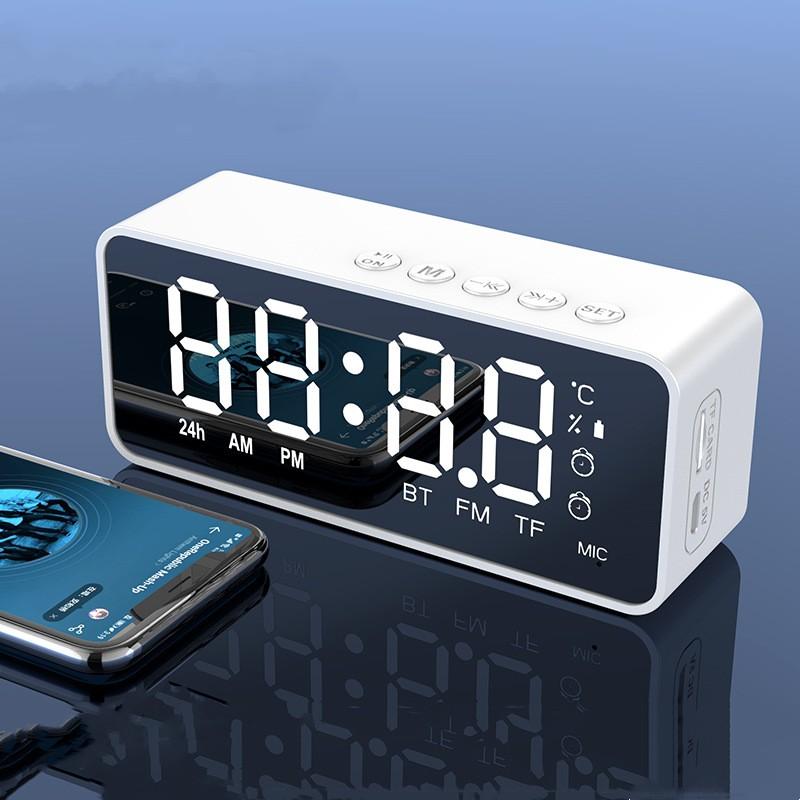 

G50 Беспроводной Bluetooth-динамик с FM-мини-картой, зеркалом, будильником, поддержкой приема аудиосигнала, настольным динамиком и часами с картой TF