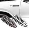 2 Stück 3D Metallklingenform Auto Seitenkotflügel Kofferraum Emblem Abzeichen Aufkleber Für volvo Rdesign XC60 XC90 V40 V50 V60 S40 S60 S80 XC40 AWD