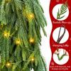 Christmas Artificial Green Plant Upside-down Tree Home Holiday Party Decoration Wall Hanging