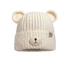 Autumn and Winter Bear Ear Ear Protection Hat Warm Bag Head Wool Hat Sweet and Cute Knitted Hat Student Versatile Hat Woman