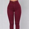 Women Pants Thin High Waist Solid Color Slim Fit Lady Pencil Trousers for Street Wear
