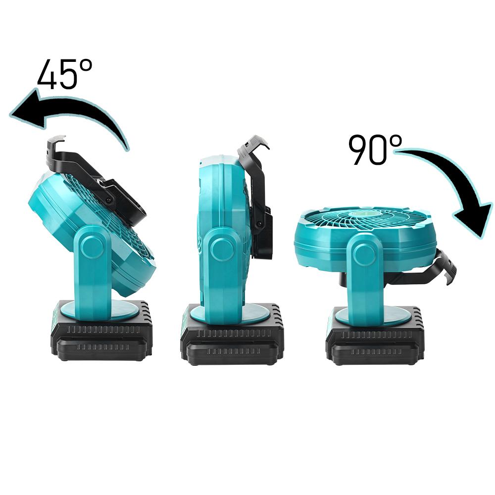 Outdoor Camping Shaking Fan Cordless Oscillating Fan for Makita 18V Battery,Jobsite Industrial Camping Fan(Battery Not Included)