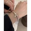 Simple Beaded Coiled Kitten Eating Fish Bracelet Cold Wind Temperament Niche Exquisite Versatile Bracelet
