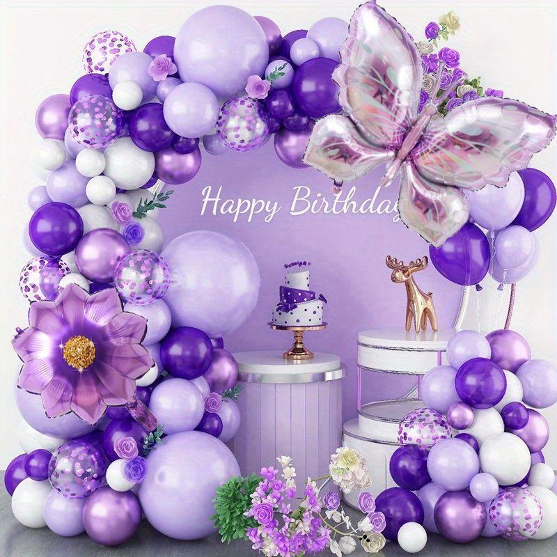 

Набор фиолетовых шаров-бабочек, Вечеринка по случаю дня рождения, Свадебный набор, Украшение сцены Purple butterfly balloon