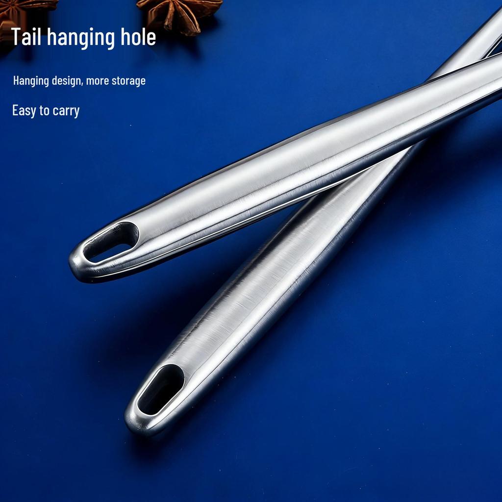 Liang Sheng 304 Stainless Steel Stir-fry Cooking Spoon Set with Extended Handle
