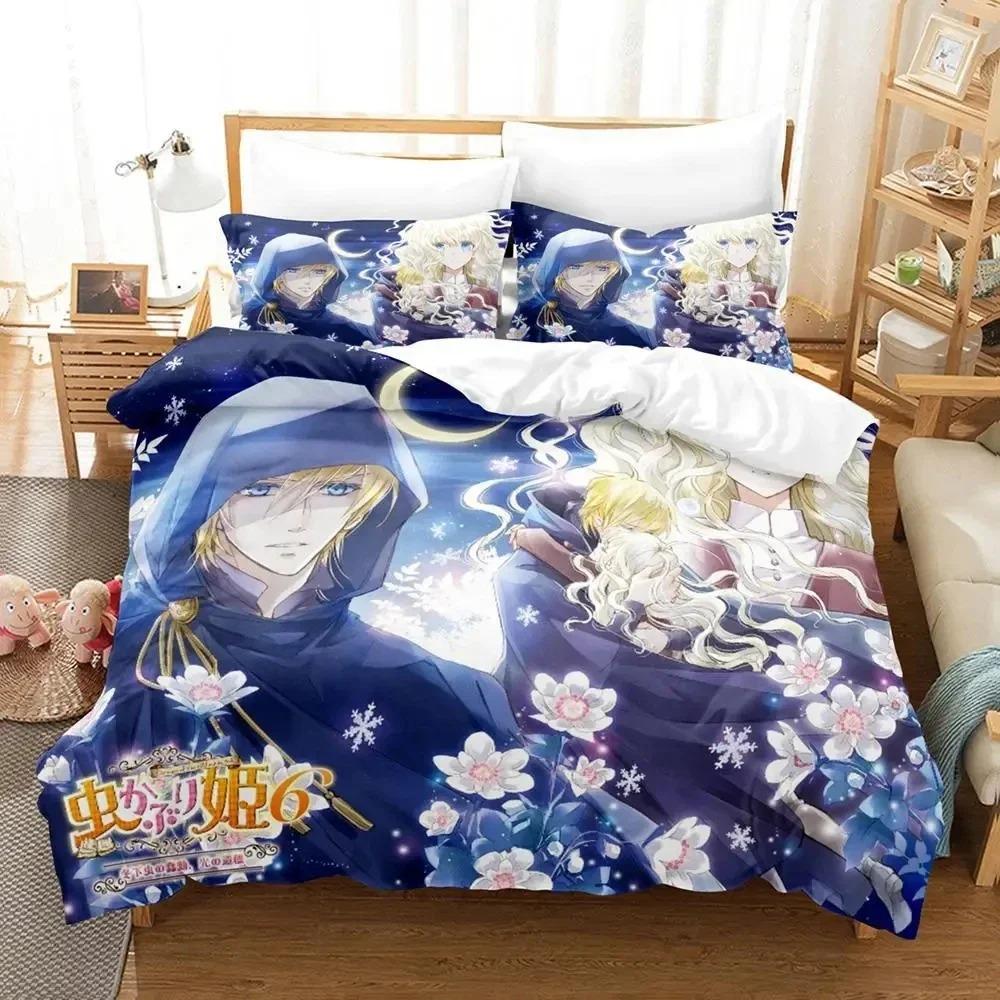 3D Print Anime Bibliophile Princess Bedding Set Duvet Cover Bed Set Quilt Cover Pillowcase Comforter King Queen Size Boys Adult