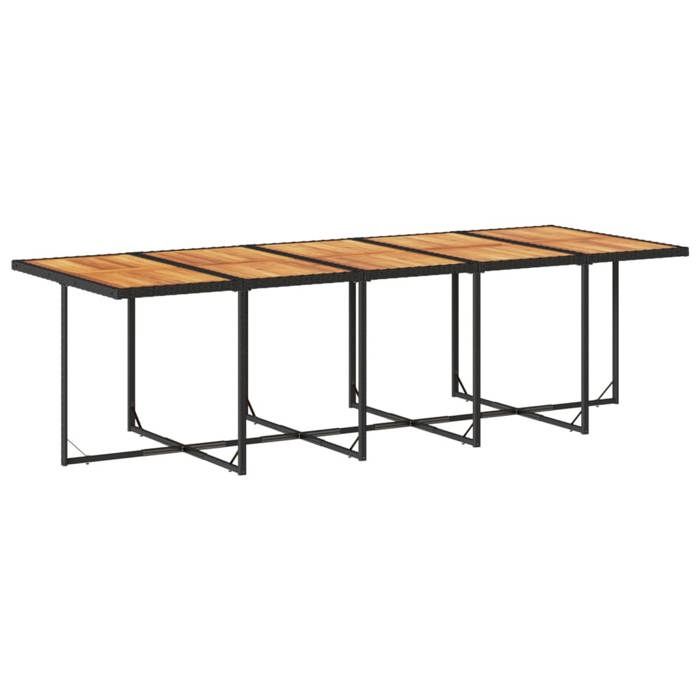 VidaXL Ensemble à manger de jardin 15 pcs coussins noir résine tressée 3277826